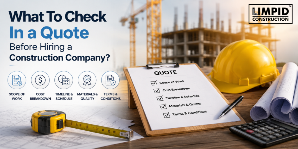 What To Check In a Quote Before Hiring a Construction Company